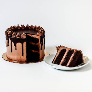 Cocoa and Fig Sinfully Chocolate Cake Sliced