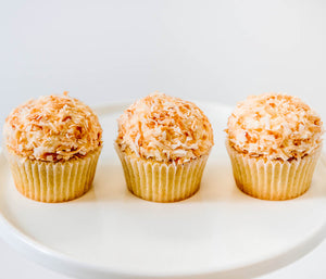Cocoa and Fig Toasted Coconut Cupcake